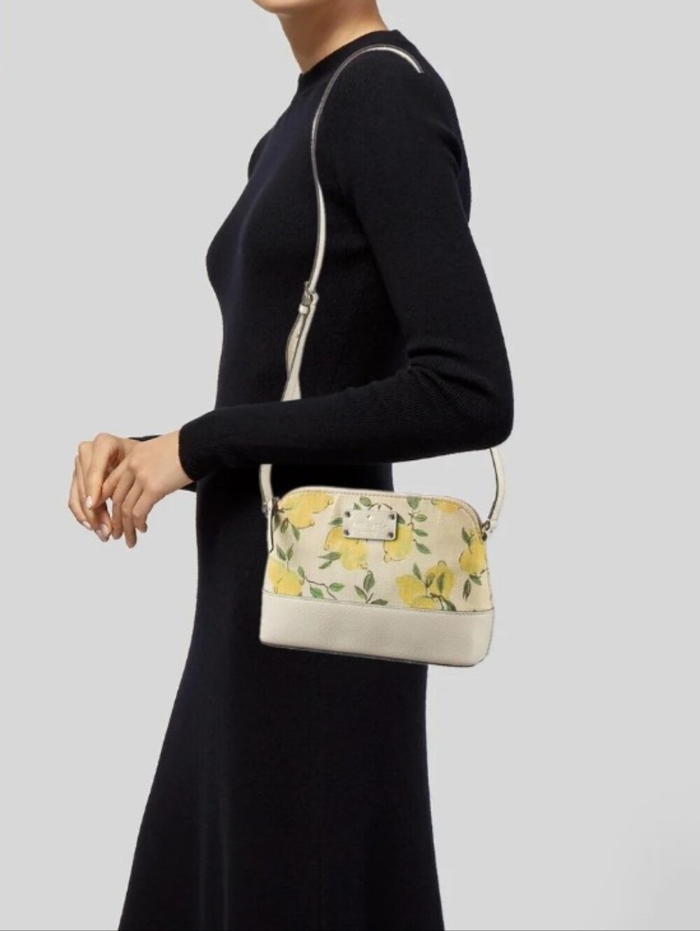 NWOT kate spade Cream Lemon-Print Crossbody - Picture 3 of 14